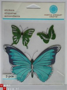 martha stewart blue & green butterfly
