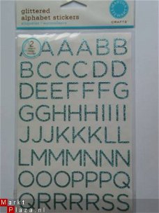 martha stewart blue glittered alphabet