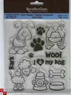 recollections clear stamp woof woof