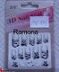 3D Nagel stickers mv09 tribal Zwart Wit nail art - 1 - Thumbnail