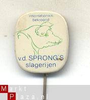 vd Sprong slagerijen blik speldje (T_064) - 1