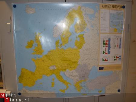 Poster kaart Europese Unie met stat. - 1