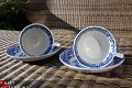 2 mooie kop en schotels blauw Country Style Staffordshire - 1 - Thumbnail