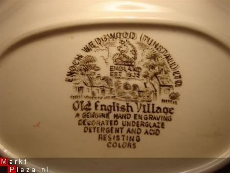 mooie presenteerschaal wegwood (color) Old english Village - 1