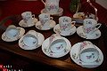 Mooie koffie/theepot, 8 kop en schot.- 5 geb.bord Chodziez - 1 - Thumbnail