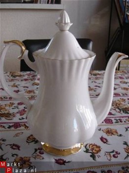 Mooie witte Royal Albert koffie/theepot - 1