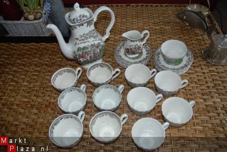 Prachtige oud engels koffie thee servies - 1