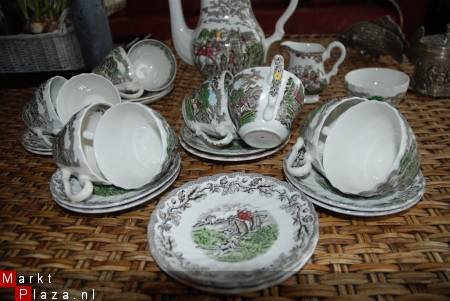 Prachtige oud engels koffie thee servies - 1