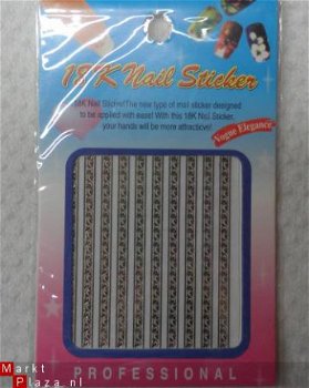 goud Vergulden Nagel Lace 2 KANT STICKERS NAIL ART stickers - 1