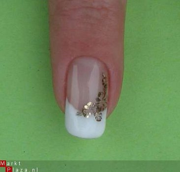 goud Vergulden Nagel Lace 2 KANT STICKERS NAIL ART stickers - 1