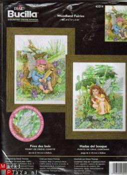 Sale Bucilla Twee leuke fairies borduren Woodland Fairies - 1