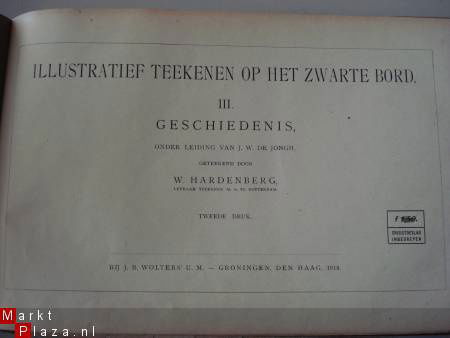 illustratief teekenen op het zwarte bord III Geschiedenis - Afbeelding 2