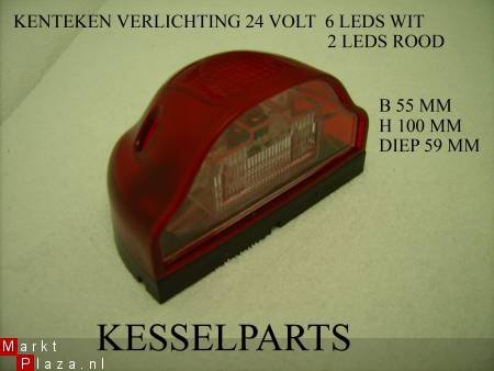 front markeer leds superuitstraling 24 volt 3 led uitvoering - 1