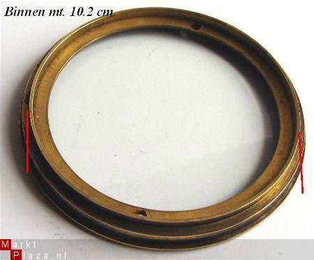 === Achter deksel met geslepen glas = oud === 5029 - Afbeelding 2