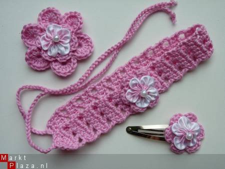 ** Gehaakte haarband (ROSA) - nr. 1