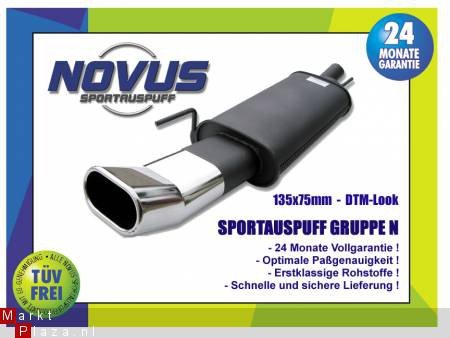 Novus Sport Uitlaat Renault Clio B 135x75mm DTM - 1