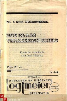 Komische Voordracht, P Moncour; Hoe Klaas verkeering kreeg