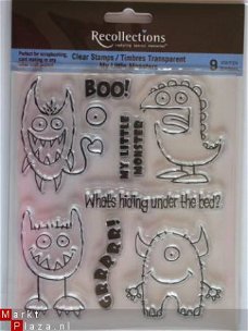 recollections clear stamp my little monsters