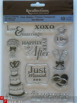 recollections clear stamp just married - 1