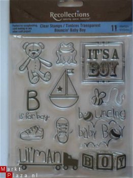 recollections clear stamp baby boy - 1
