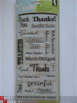 inkadinkado clear stamp thank you words - 1