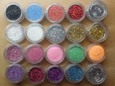 12 Nagel Glitters glitter poeder gel acryl nail art - 1