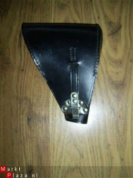 Zwart lederen FN holster - 1