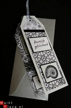 Verjaardagskaart nr. 04: H.G. schelpen in zwart-wit