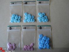 Knoopjes pastelkleuren diverse maten en kleuren voor baby en