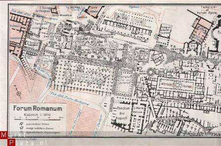 oude plattegrond Forum Romanum - 1