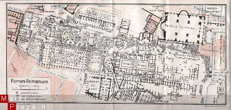 oude plattegrond Forum Romanum - 1