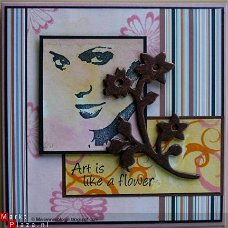 VINTAGE kaart 08: Art is like a flower