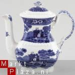 Coperland,Spode,Tower,Blauw,koffie-pot. - 1