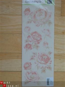 K&Company embossed stickers isabella flowers - 1