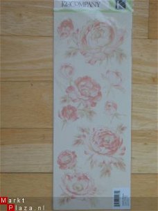 K&Company embossed stickers isabella flowers