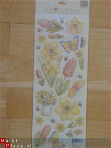 K&Company embossed stickers daffodils