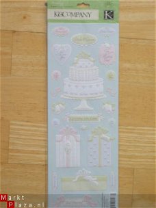 K&Company embossed stickers wedding celebration