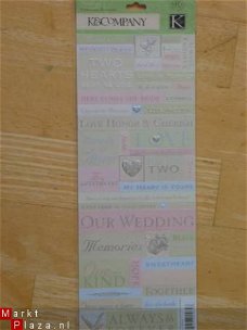 K&Company embossed stickers wedding sentiments