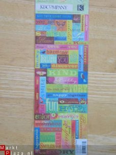 K&Company embossed stickers mira words&phrases