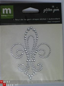 making memories glitter gem fleur de lis - 1