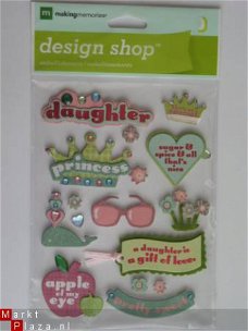 OPRUIMING: making memories design shop embellishments daughter