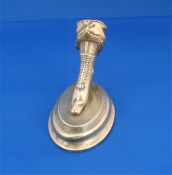 Pennenhouder 19e eeuws, zilverkleurig dameslaarsje - 2
