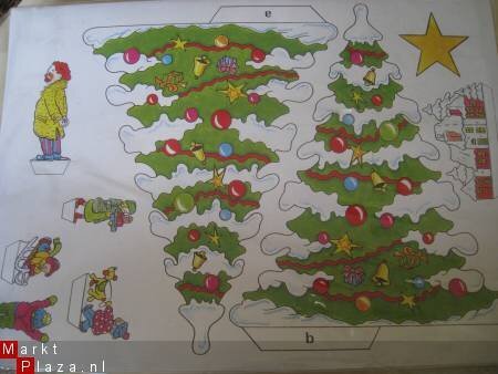 Bouwplaat Kerst - winterdorp - nr. 1