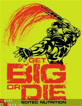 T shirts Scitec Nutrition,Get big or Die,Hotblood,Tee shirt - 1