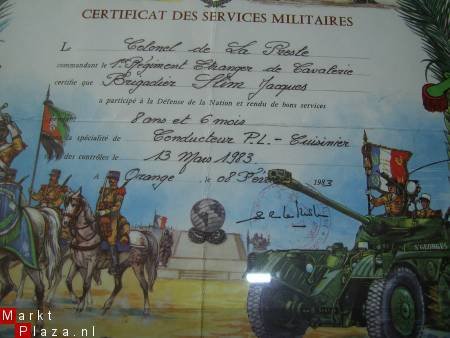 Certificat des services militaires Cavalerie - 2