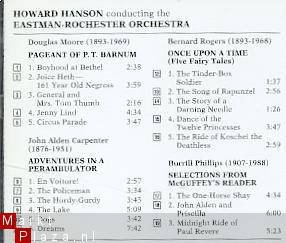 cd - Howard HANSON - cond. the Eastman Rochester Orchestra - 1