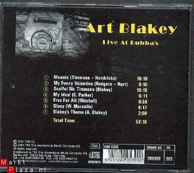cd - Art BLAKEY and the Jazz Messengers - Live at Bubba's - 1