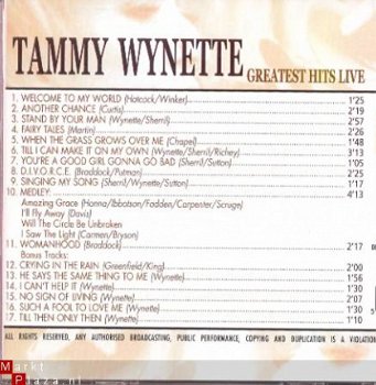 cd - tammy WYNETTE - Greatest Hits Live - (new) - 1
