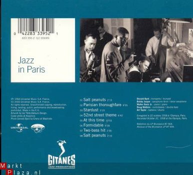 cd - Donald BYRD Quintet - Parisian Thoroughfare - (new) - 1