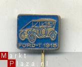 ford-t  1915 blauw auto speldje (V_053)